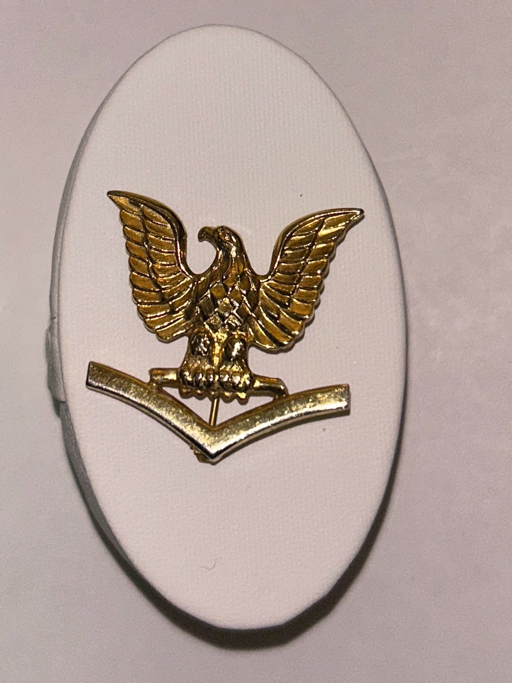 Vintage Gold Eagle Military Pin -Style Pin - US Navy EUC